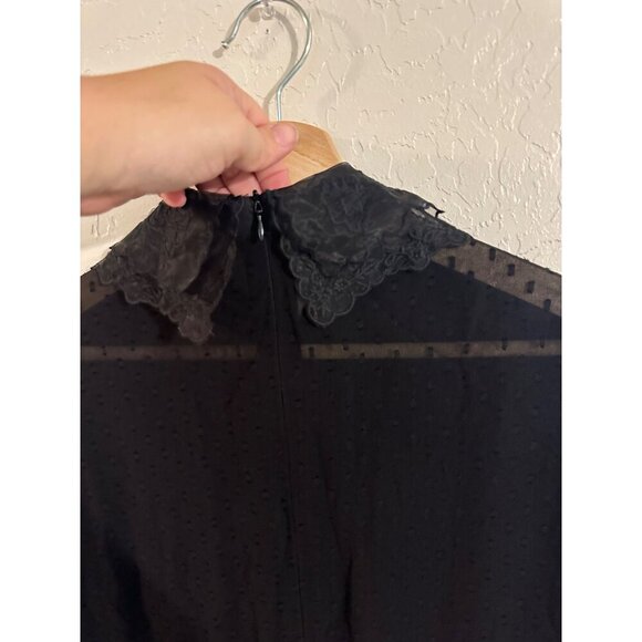 Zara Polka Dot Mesh Wednesday Addam’s Style Dress - Picture 11 of 13